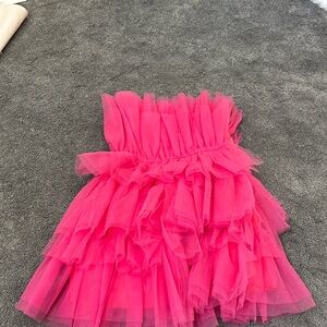 Bright pink tule dress size small